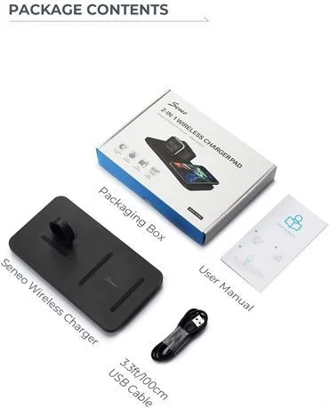 double chargeur Seneo 2 en 1 sans fil PA150A
