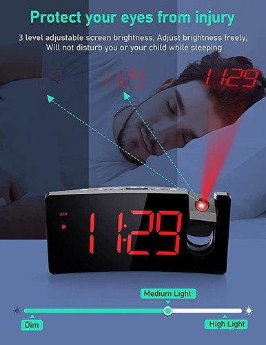 Réveil LED avec  projecteur