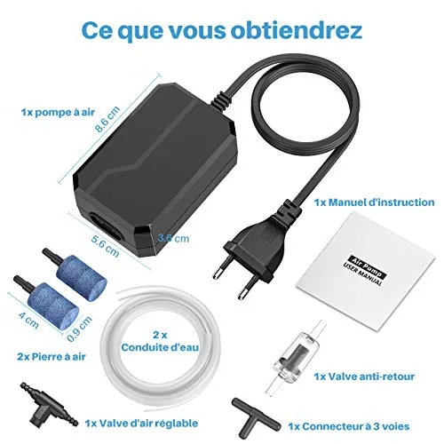 pompe à air , bulleur pour aquaruim