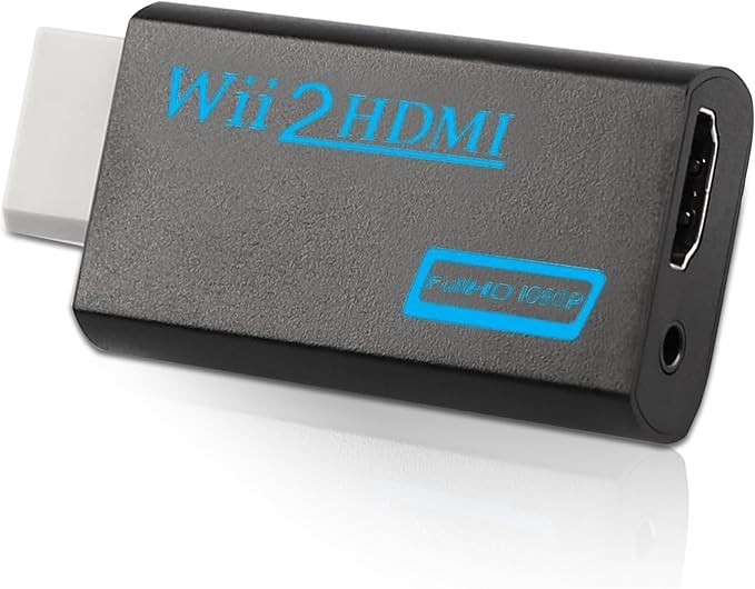 Lot de 2 Convertisseur Wii2-HDMI │1080P │Audio 3.5mm│Compatible Wii/Wii U/HDTV