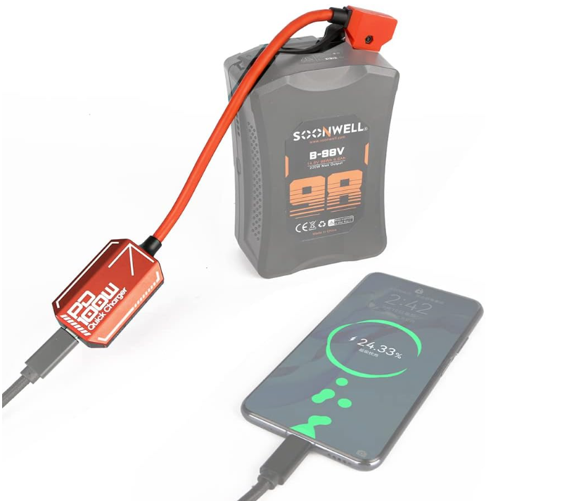Chargeur rapide│SOONWELL│100W│USB-PD│Bi-directionnel│Câble répartiteur