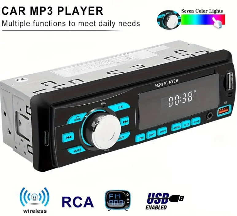 Autoradio│R2214│Car MP3 Player│Bluetooth│2 USB│AUX│Musique│FM/AM Radio