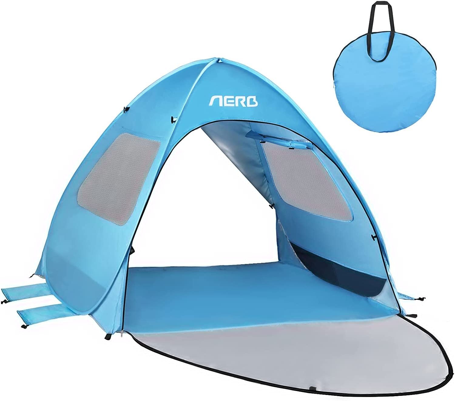 Tente de plage│BT001A│AERB│150cm x 130cm│Abri soleil léger│Bien ventilé│Bleu