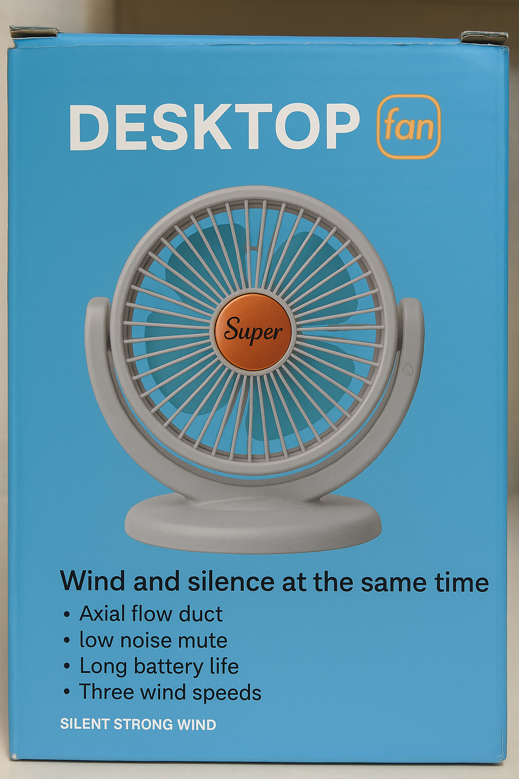 Ventilateur de Bureau│USB │Rechargeable│Batterie Li-ion