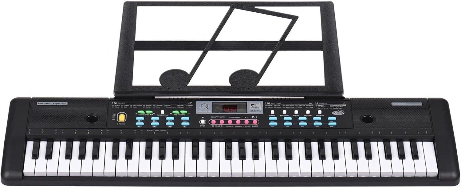 Piano Électrique|61 touches|Avec Microphone|Musique Numérique|Keyboard
