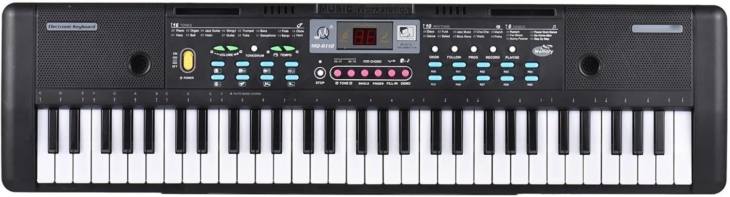 Piano Électrique|61 touches|Avec Microphone|Musique Numérique|Keyboard