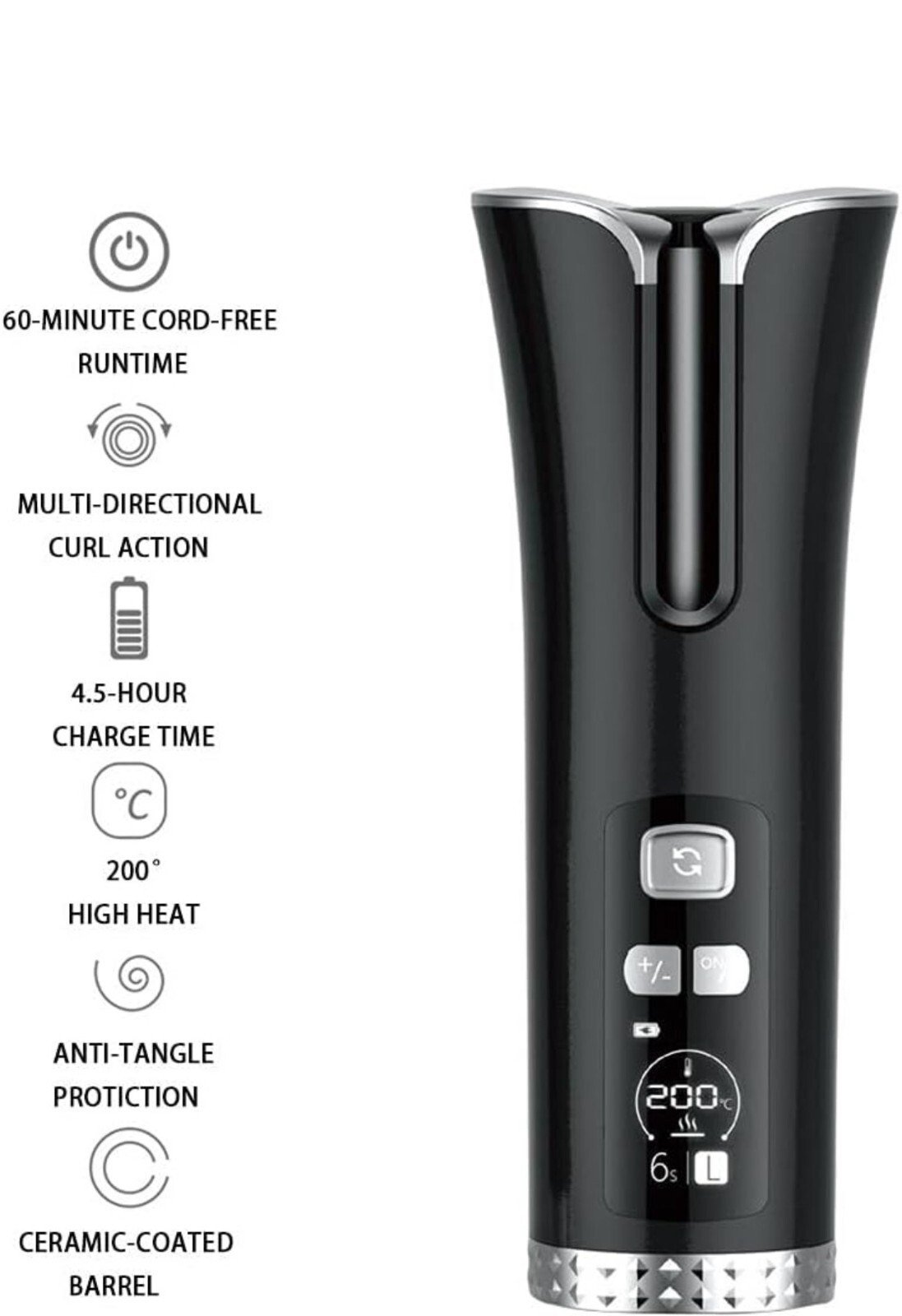 Boucleur｜Fer à boucler｜Automatique｜Sans fil｜Rechargeable｜XPREEN