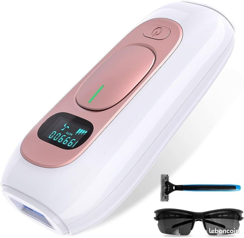 Épilateur IPL à lumière pulsée │990 000 flashes│5 niveaux│Épilation intégrale