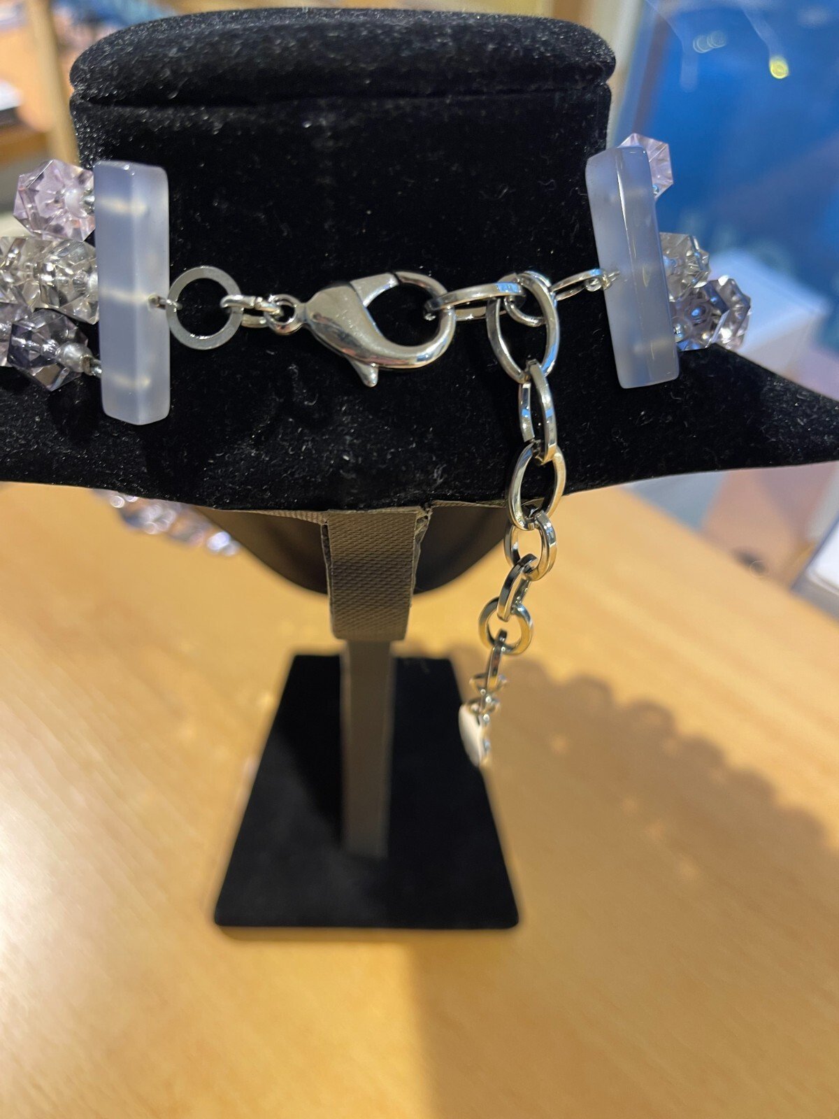 Collier|Emporio ArmanI|3 rangs de perles transparentes violettes