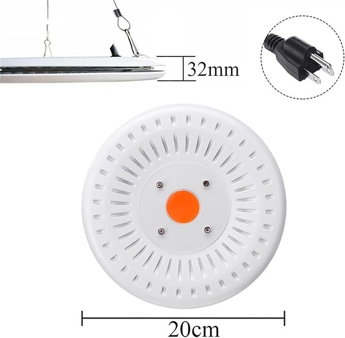 Éclairage LED rond│Plein spectre│IP64│Plante intérieur, fleur & serre