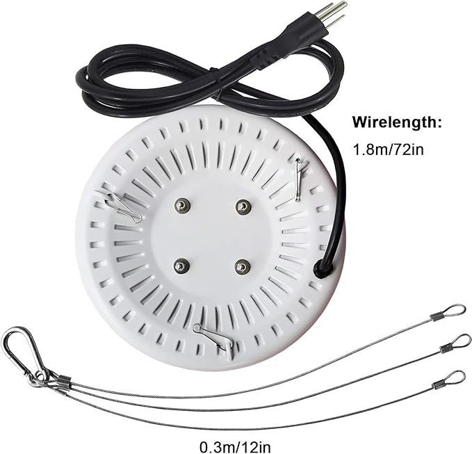 Éclairage LED rond│Plein spectre│IP64│Plante intérieur, fleur & serre