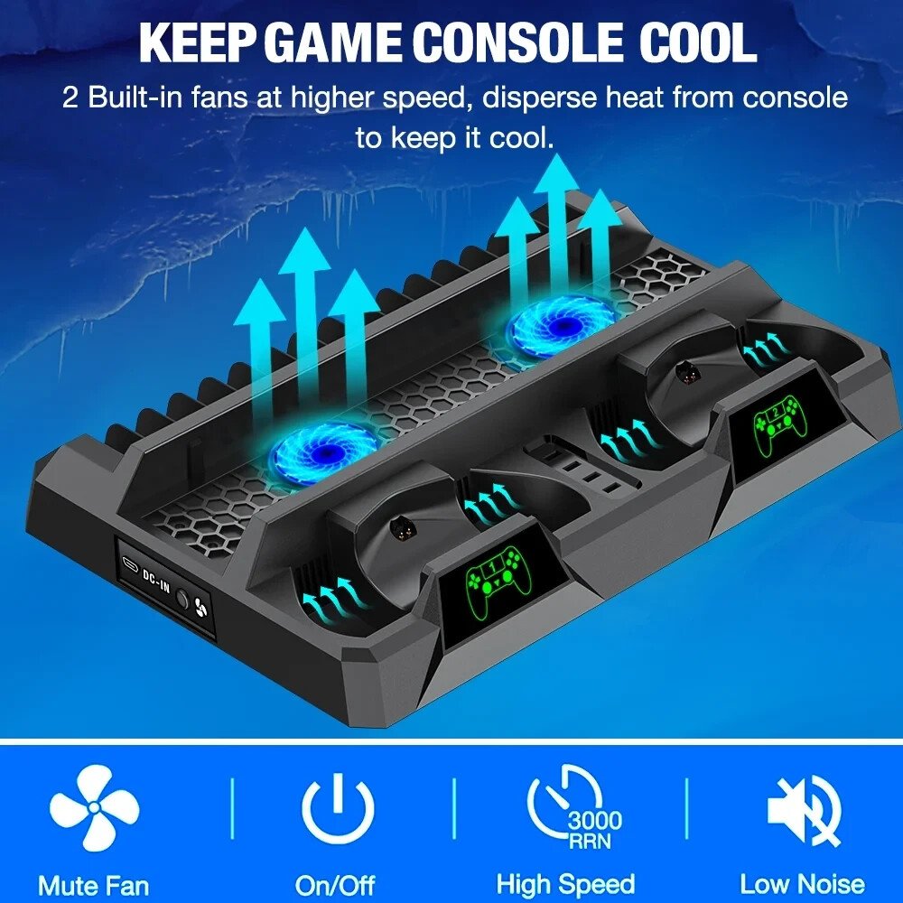 Support de refroidissement│Station de charge│Manettes Playstation 4│Série P4