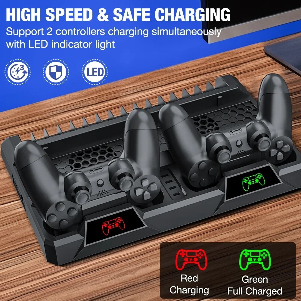 Support de refroidissement│Station de charge│Manettes Playstation 4│Série P4