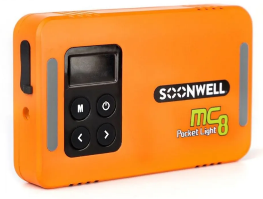 Lampe vidéo portable│ SOONWELL │MC8 Pixel Pocket RGB│Magnétique │effets sonores