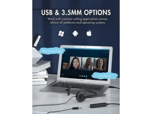 casque| USB avec microphone|casque d’ordinateur| Mpow (lot de 2)