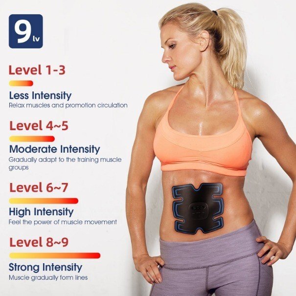 Stimulateur musculaire EMS│Polyvalent│Ceinture électrostimulation│Bras│Jambes